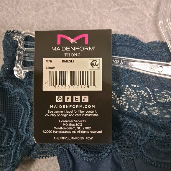 Maidenform Lace Thong Panty Size M/6 NEW - Picture 4 of 4
